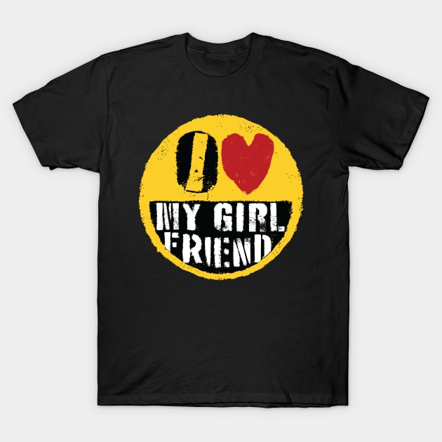 I LOVE MY GIRLFRIEND - Graffiti Love: I Heart My Girlfriend Street Art Design T-Shirt by pelagio